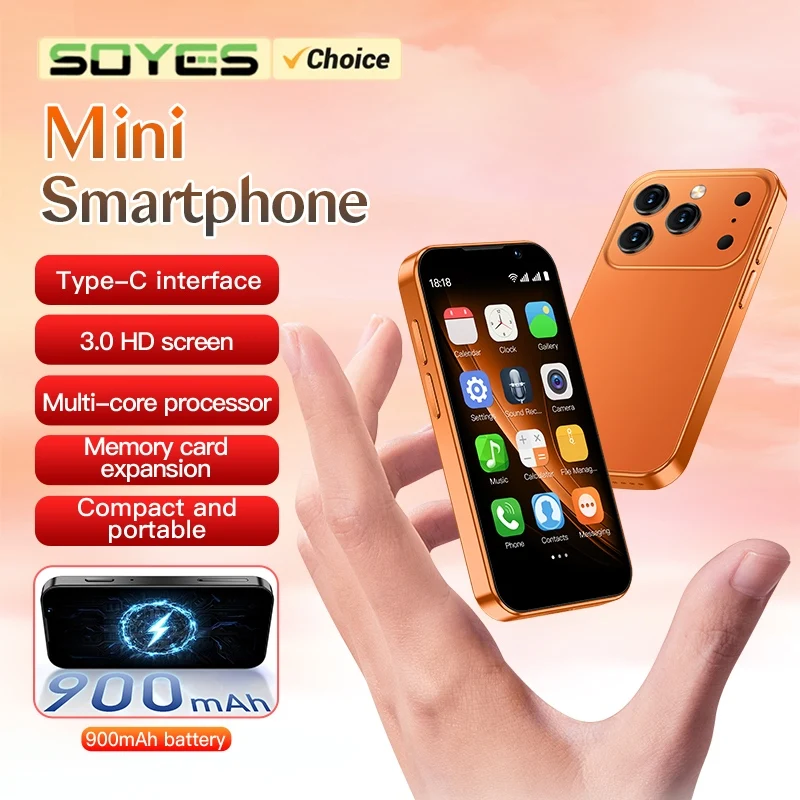 SOYES XS18Pro Mini Smartphone Display da 3.0" 2GB RAM 16GB ROM Dual SIM Standby Doppia Fotocamera Android 9.0 App WiFi i17 Mini Telefono