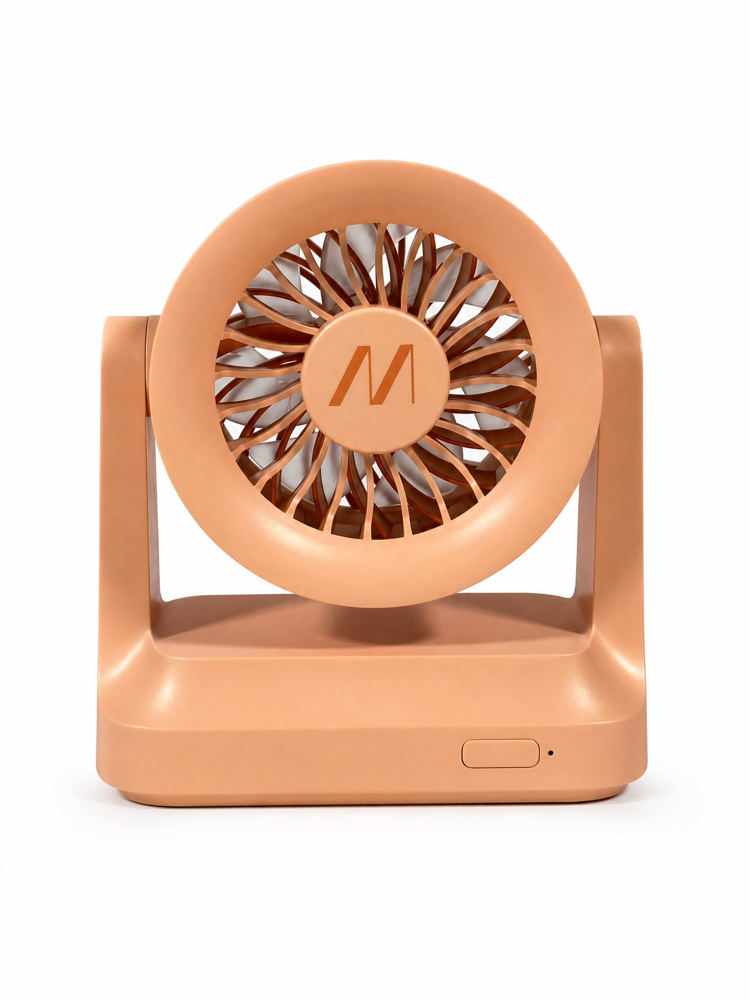 Muitomas Ventilatore da Scrivania Ricaricabile USB-C, Mini Ventilatore da Tavolo Silenzioso, Ventola USB-C Compatta con Batteria, Ideale per Ufficio, Casa e Studio, Peach Fuzz