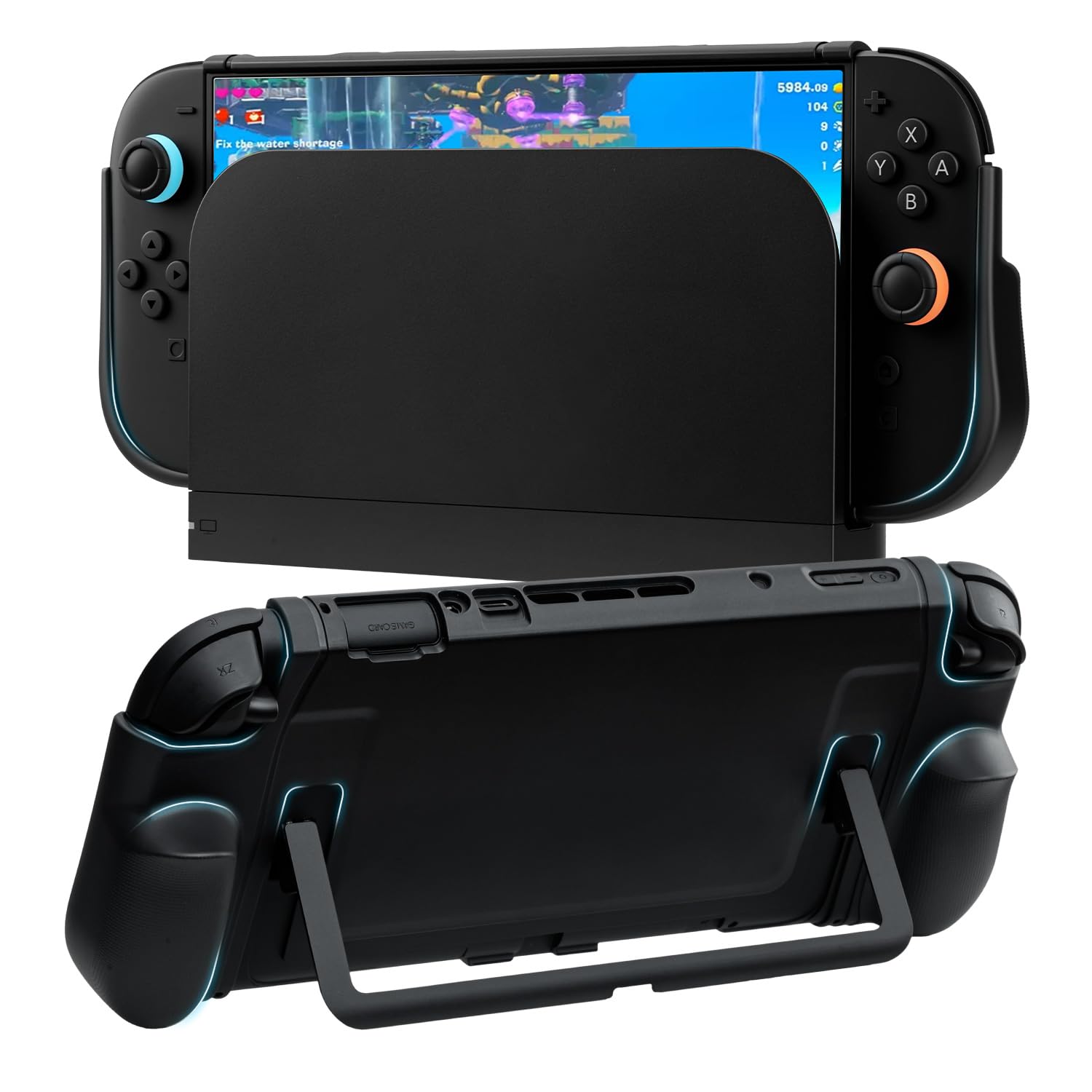 Wigearss Custodia Grip, Grip Case Compatibile con Dock per Console Nintendo Switch 2