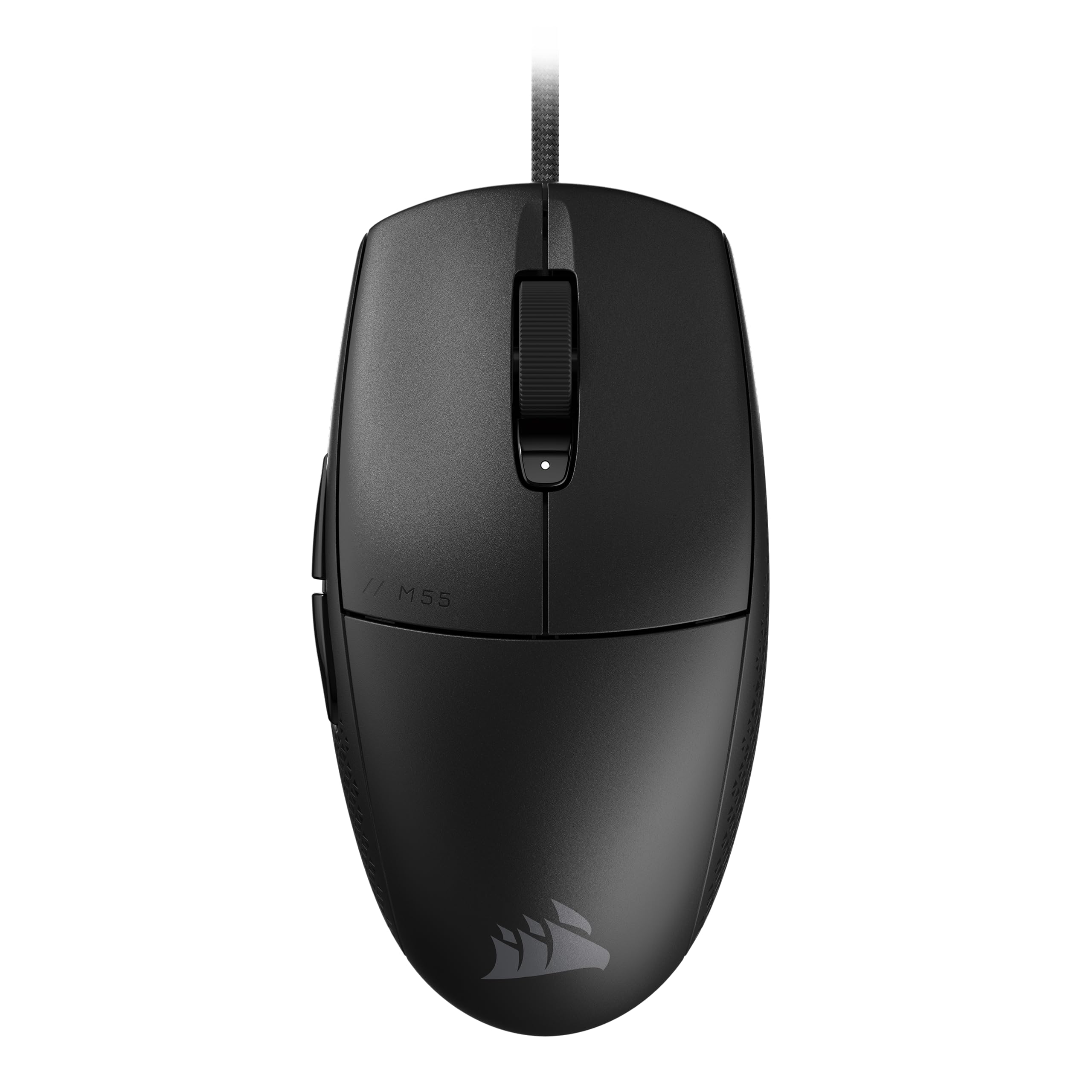 Corsair M55 Mouse da Gioco FPS Leggero e Cablato – Nero | 16.000 DPI, Sei Pulsanti Programmabili, Impugnature Laterali Testurizzate