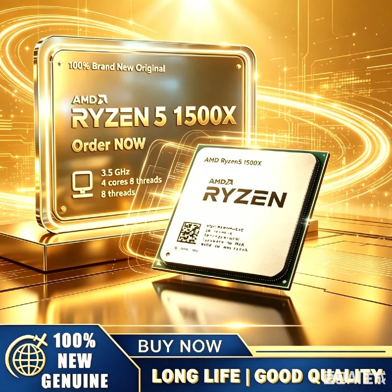 Processore Desktop AMD Ryzen 5 1500X Originale Nuovo di Zecca AM4 YD150XBBM4GAE 4 Core 8 Thread 3.5GHz 16MB Cache L3 65W Pronto per la Spedizione