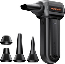 WOLFBOX MF60 Spolverino Aria Compressa Mini Soffiatore 3 Velocità per Tastiera, Auto, Casa