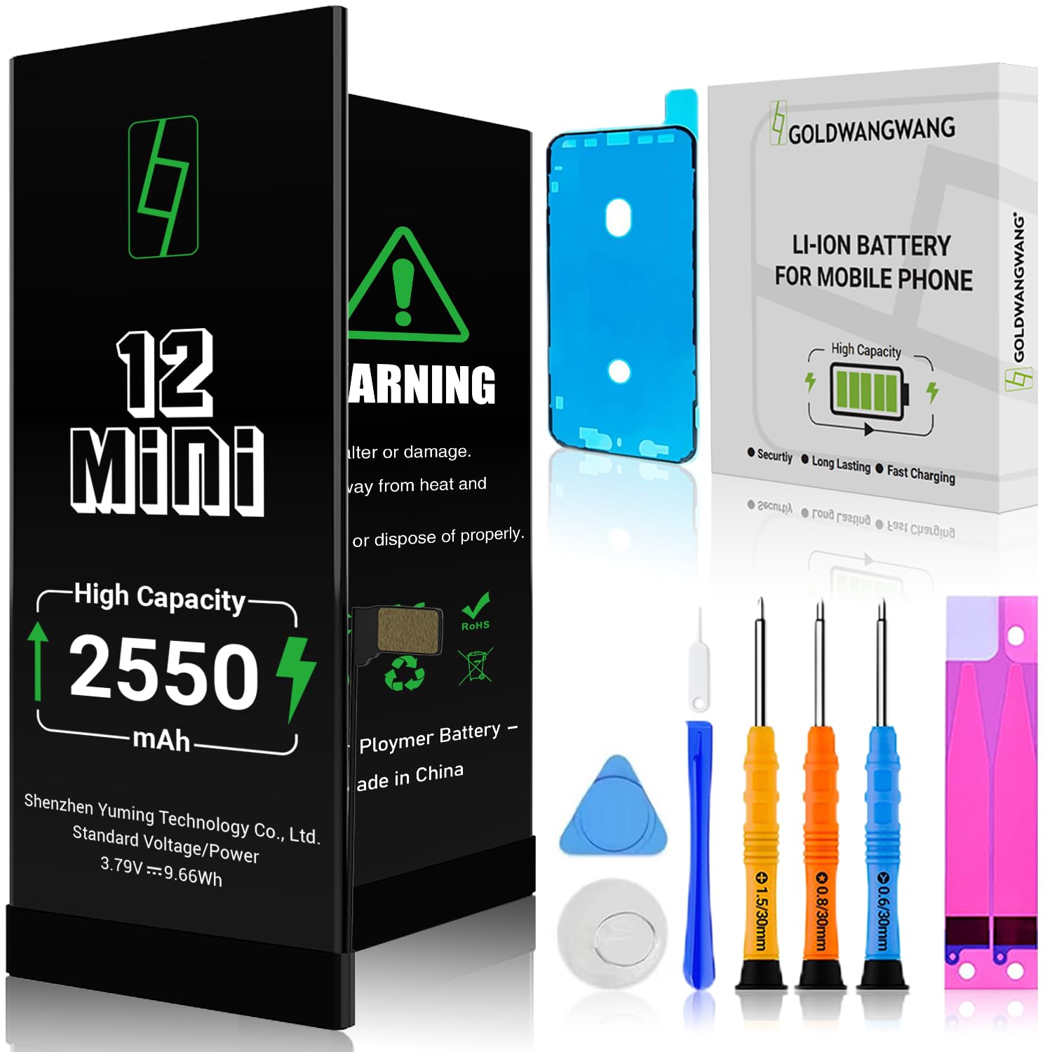 Batteria per iPhone XS Max, 3900mAh Capacità, Kit Riparazione Completo | Compatibile con A1921/A2101/A2102/A2103/A2104 Include Attrezzi Guarnizioni Impermeabili e Istruzioni Certi…