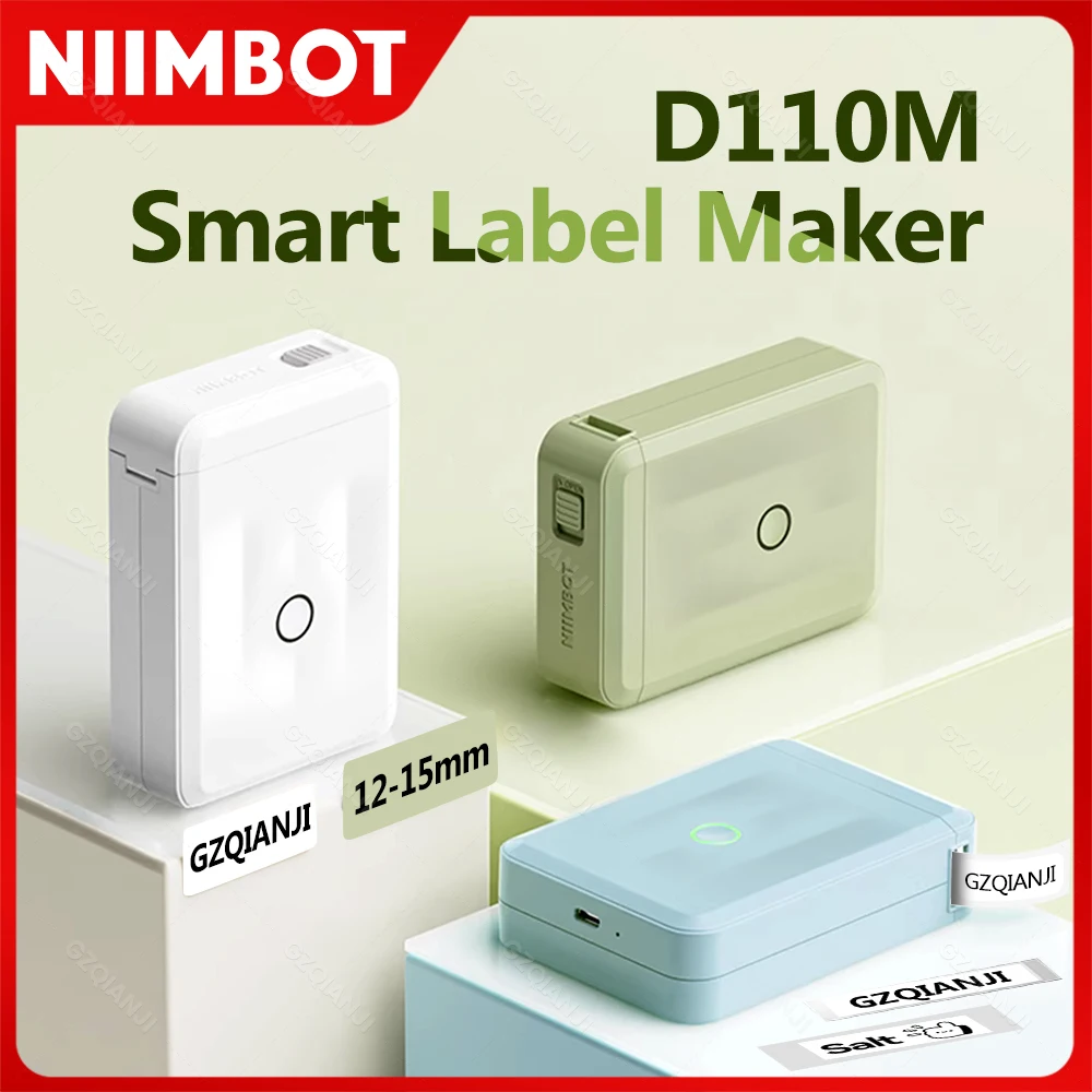 Niimbot D110 Stampante per etichette portatile intelligente Mini Pocket Thermal Sticker Maker Carte per etichette autoadesive per uso domestico in ufficio