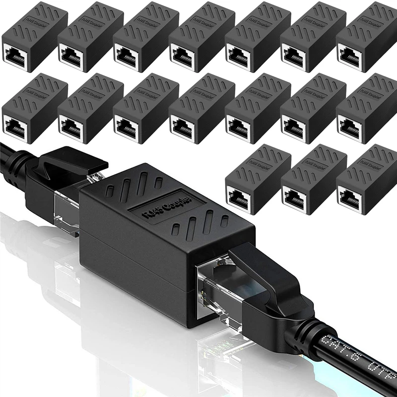 1/5/10/20pcs RJ45 Accoppiatore Cavo Ethernet Accoppiatore LAN Connettore Cat7 Cat6 Cat5e Cavo Ethernet Adattatore di Prolunga Femmina a Femmina