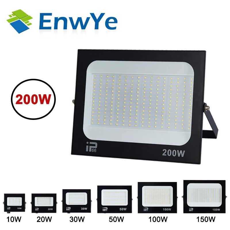 Faretto a LED per luce di inondazione AC220V 100W 200W IP66 Impermeabile LED Nero Shell Garden Street Gate Wall Floodlights