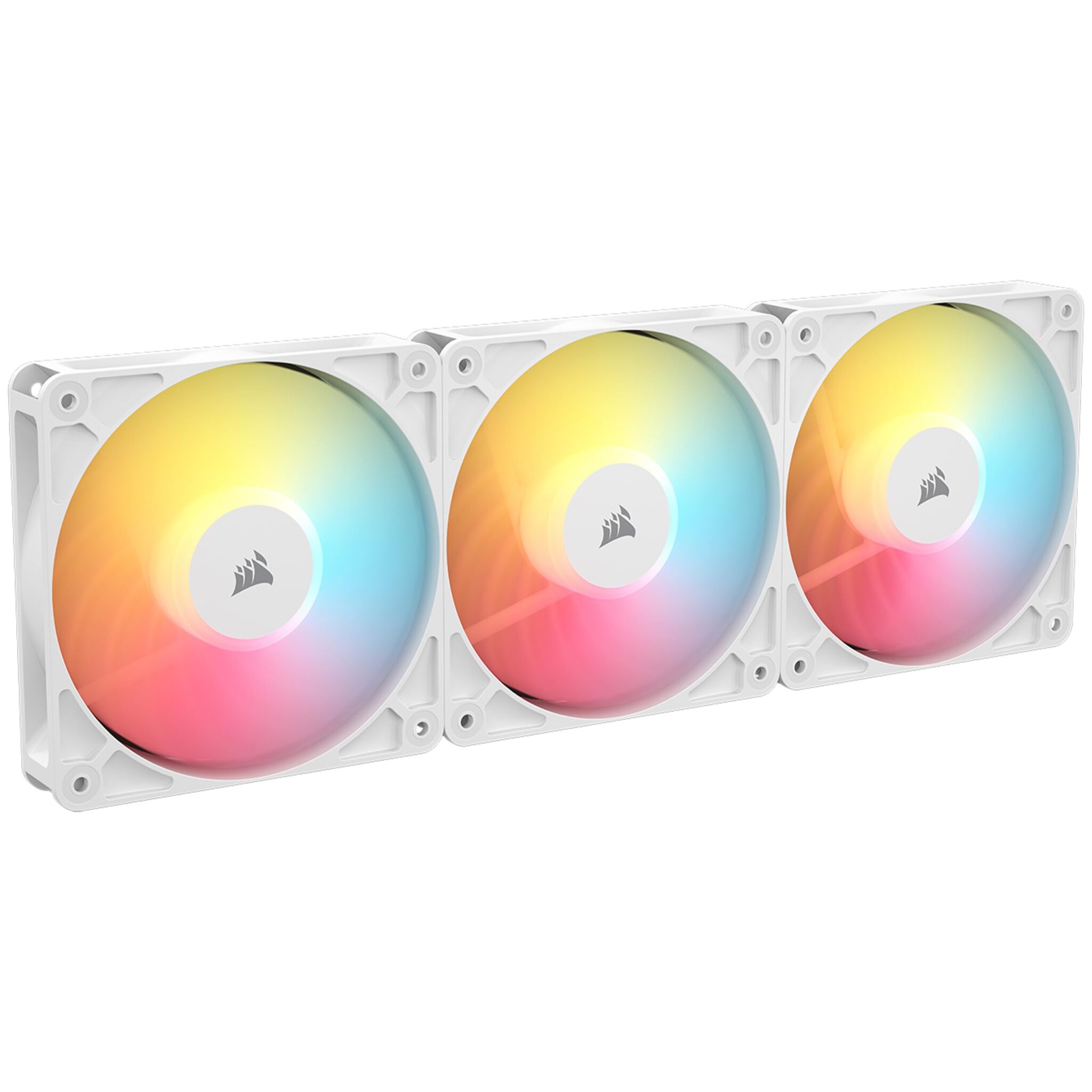 CORSAIR RS120-R Ventole ARGB PWM 120mm Inverse Flow – 3 Pezzi – 8 LED RGB, Connessioni ARGB a +5V, Alta Pressione Statica, Daisy-Chain, Cuscinetto Magnetico, Modalità Zero RPM – B…