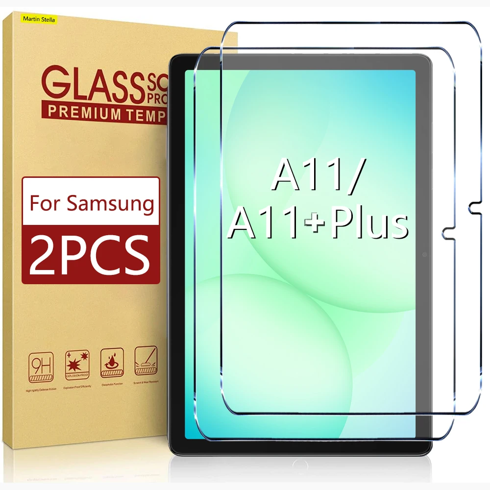 Per Samsung Galaxy Tab A11 Plus A11 + Proteggi schermo in vetro temperato su Galaxy Tab A11 8,7 pollici 2025 9H Accessori per pellicole