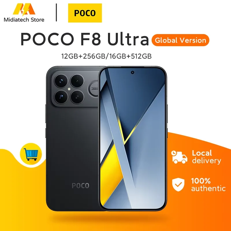 Versione globale POCO F8 Ultra Snapdragon 8 Elite Gen 5 Smartphone Display AMOLED da 6,9" a 120 Hz Batteria da 6500 mAh a 100 W Telefono POCO