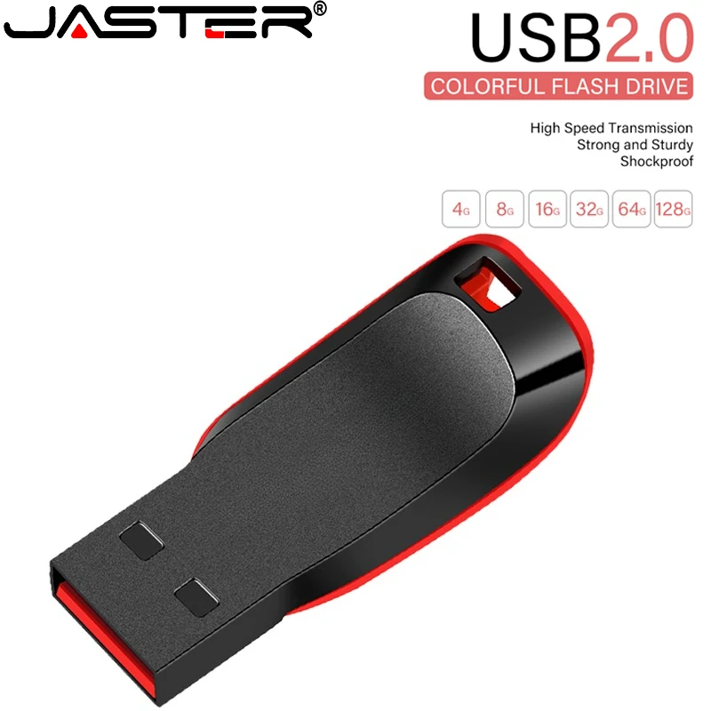 Regalo creativo Chiavetta USB 128GB 64GB Memory Stick in plastica 32GB 16G Pen Drive nera 8G 4G Chiavetta USB leggera per TV Audio Laptop