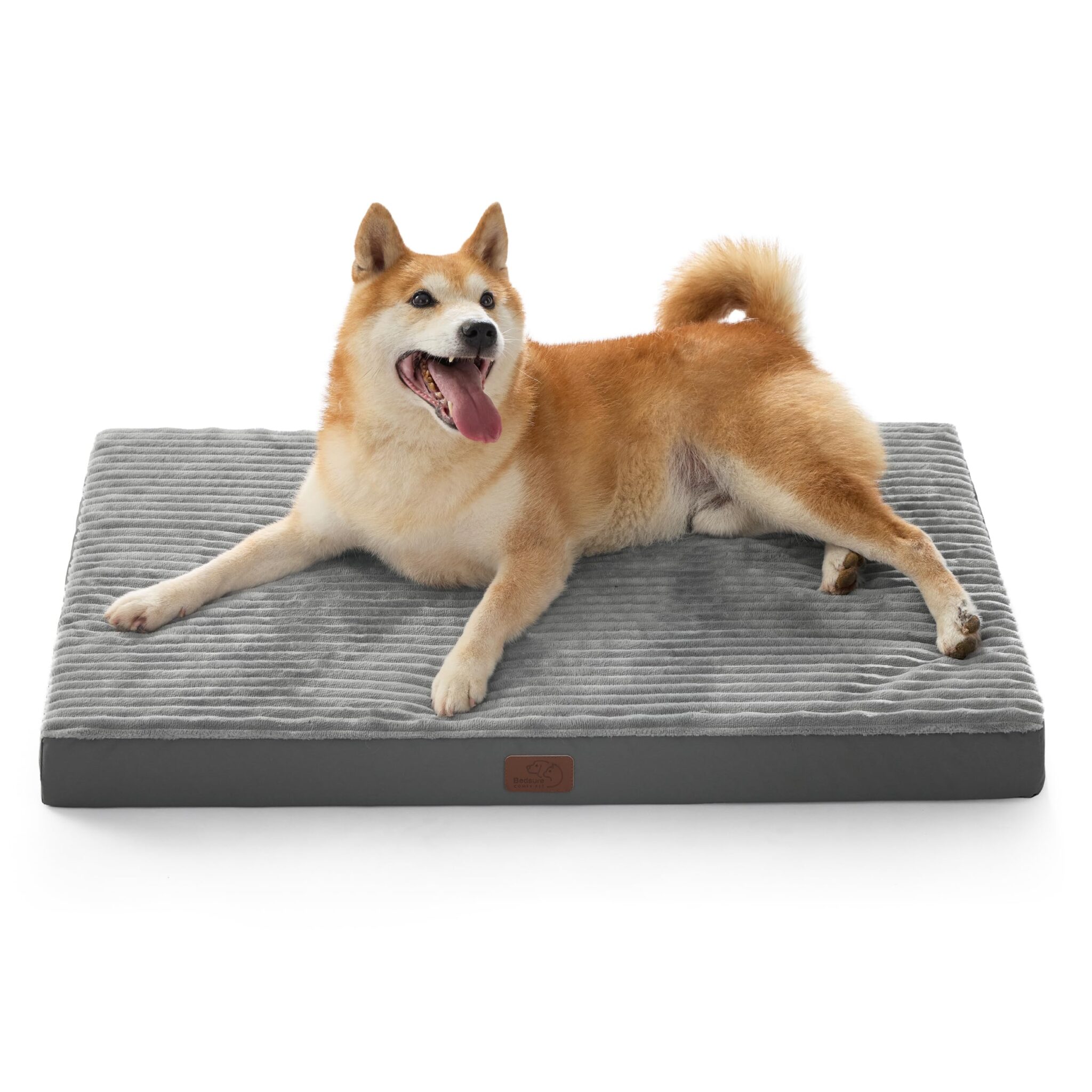 Bedsure Cuccia lavabile per cani di taglia media - 89x56x7cm Cuscino | Cuscino per cane con base antiscivolo, fodera rimovibile e lavabile, imbottitura in schiuma a nido d’uovo, c…