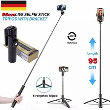 95 cm smartphone selfie stick Bluetooth treppiede asta telescopica telecomando cellulare