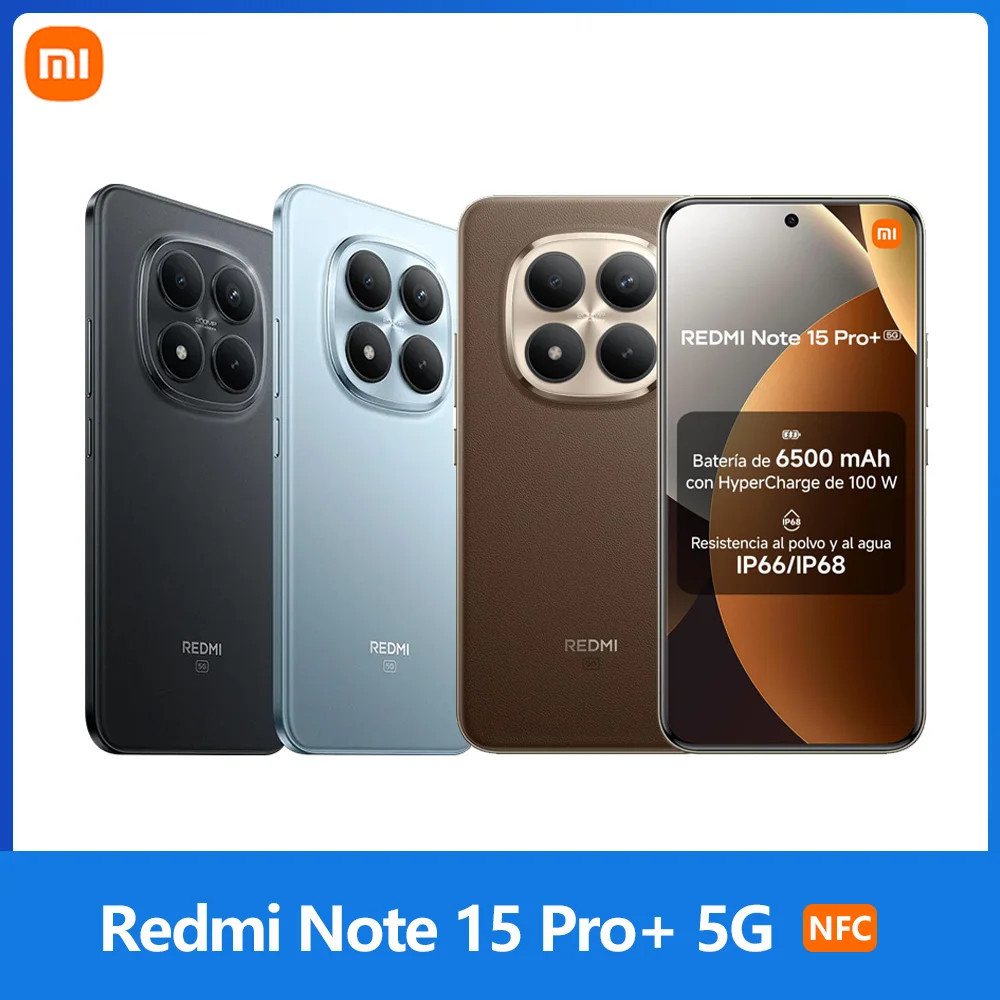 Xiaomi Redmi Note 15 Pro Plus 5G, NFC, 12+512GB, Schermo AMOLED 1,5K da 6,83 pollici, 120 Hz, Fotocamera 200 MP, Batteria da 6500 mAh, IP68