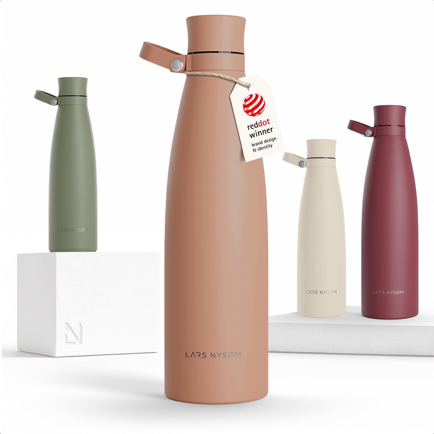 LARS NYSØM Borraccia Termica 1000ml in Acciaio Inox - Bottiglia d'Acqua | Bottiglia 12h calda 24h fredda - Bevande Calde e Acqua - Tenuta stagna Bottiglia Termica Isolata per Spor…
