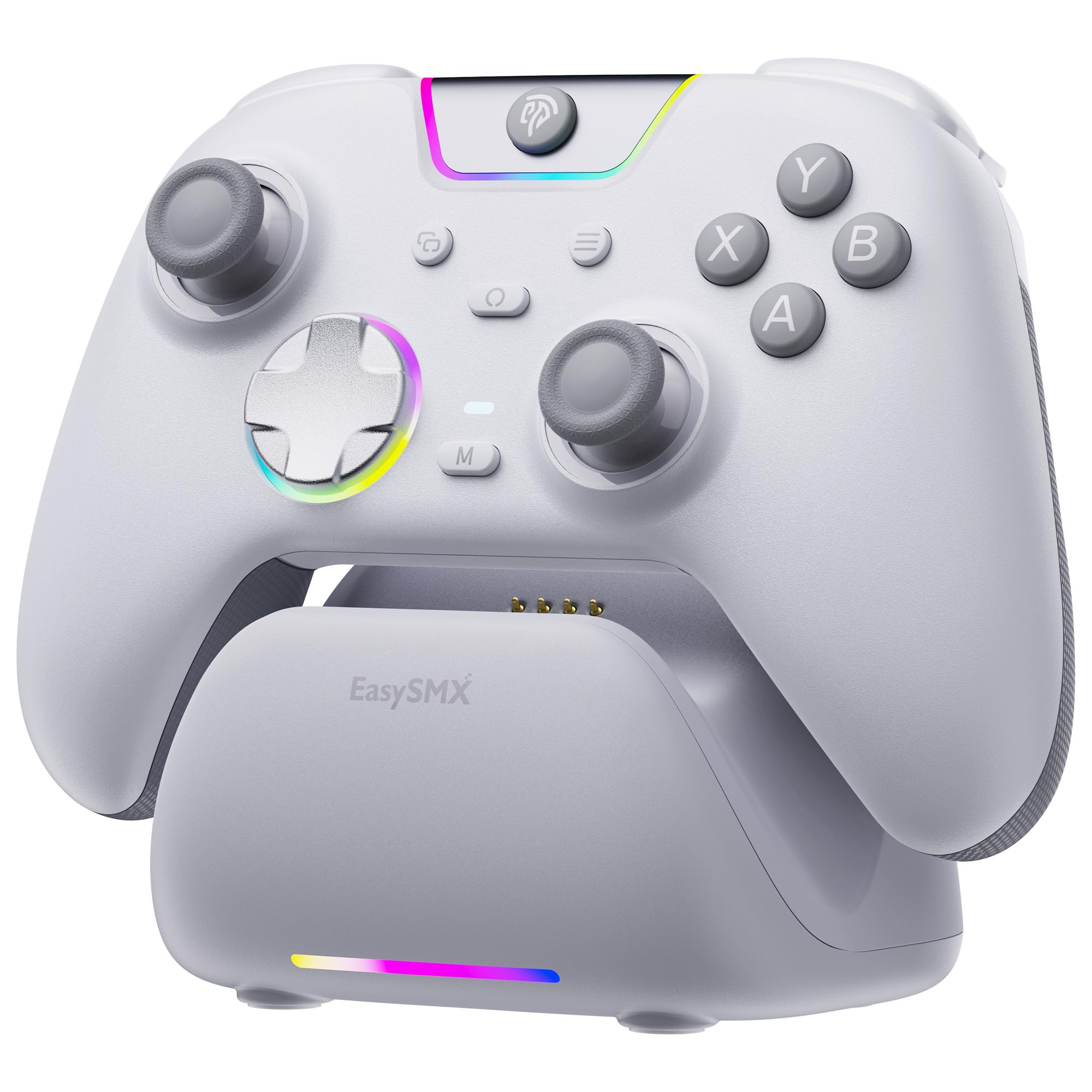 EasySMX X05Pro Controller PC Wireless con Dock, 1000Hz, Joystick Hall, Tasti Silenziosi, Grilletti a 2 Stadi, D-Pad 8 Vie, 1000mAh, 2 Tasti Posteriori Programmabili, PC/Switch/And…