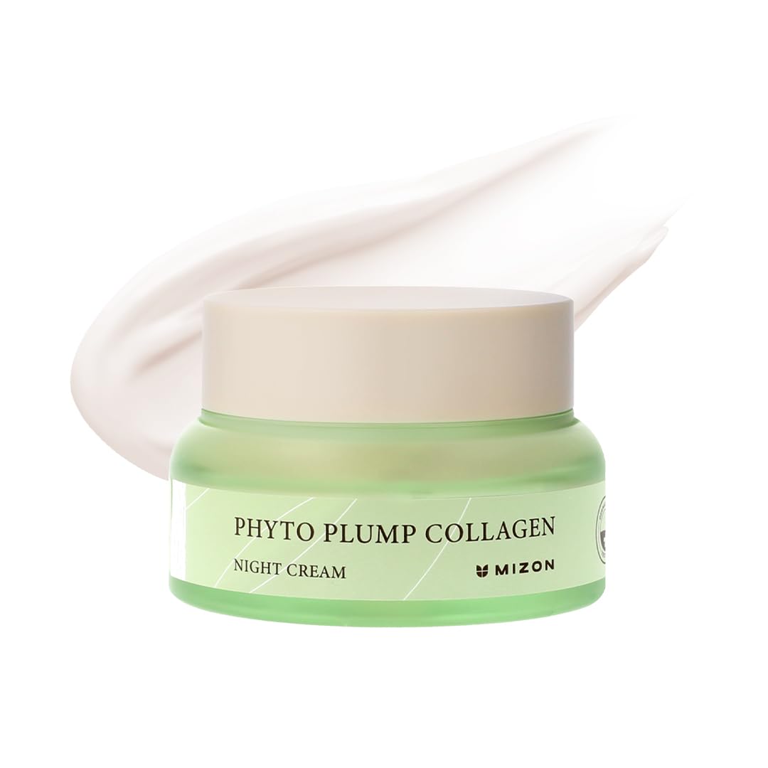 [Mizon] Crema Notte al Collagene Vegetale (50ml) Collagene vegano e a base vegetale, Linee sottili e rughe, Idratazione, Cura notturna (Phyto Plump Collagen Night Cream)