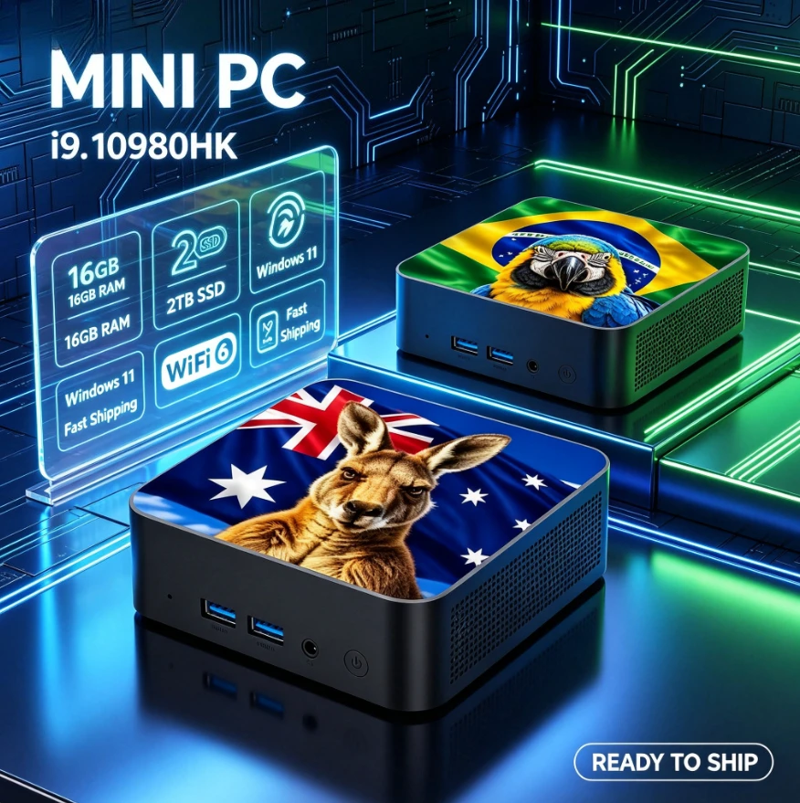 Nuovo Potente Mini PC Windows 11 Intel i9 10980HK, Computer Mini PC con 16GB RAM, 1TB/2TB SSD, PC da Gaming, Wifi 6, BT5.2, Mini PC Desktop