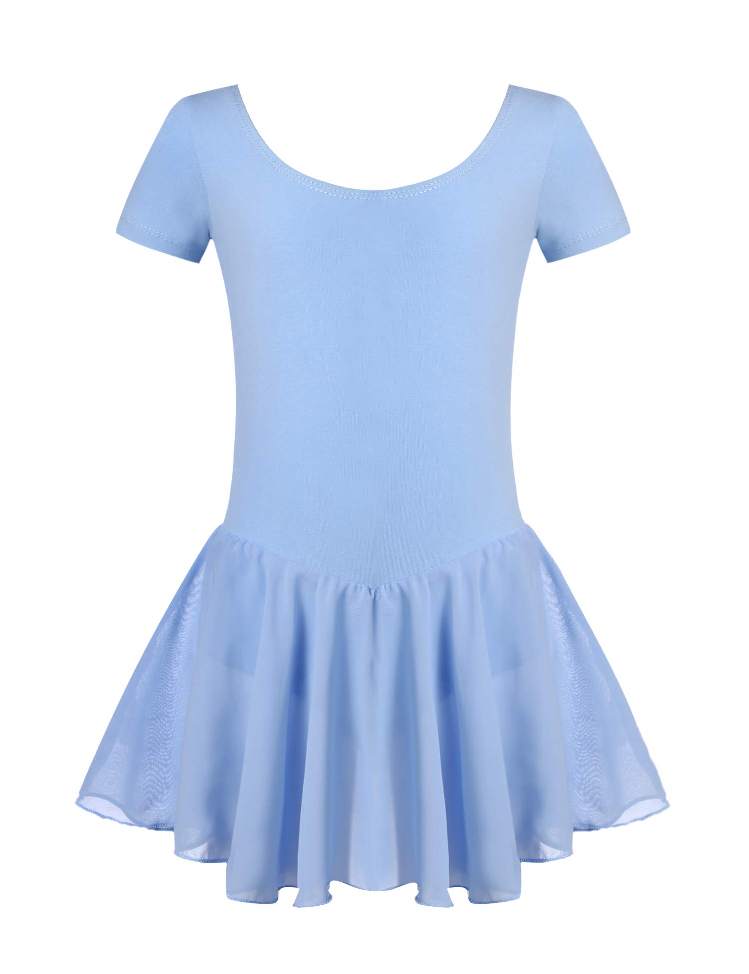 untlet Abbigliamento da Balletto per Bambini Vestito da Balletto per Ragazze Vestito da Balletto in Cotone Manica Corta Vestito da Ballo per Balletto Corpo da Balletto con tutù in…