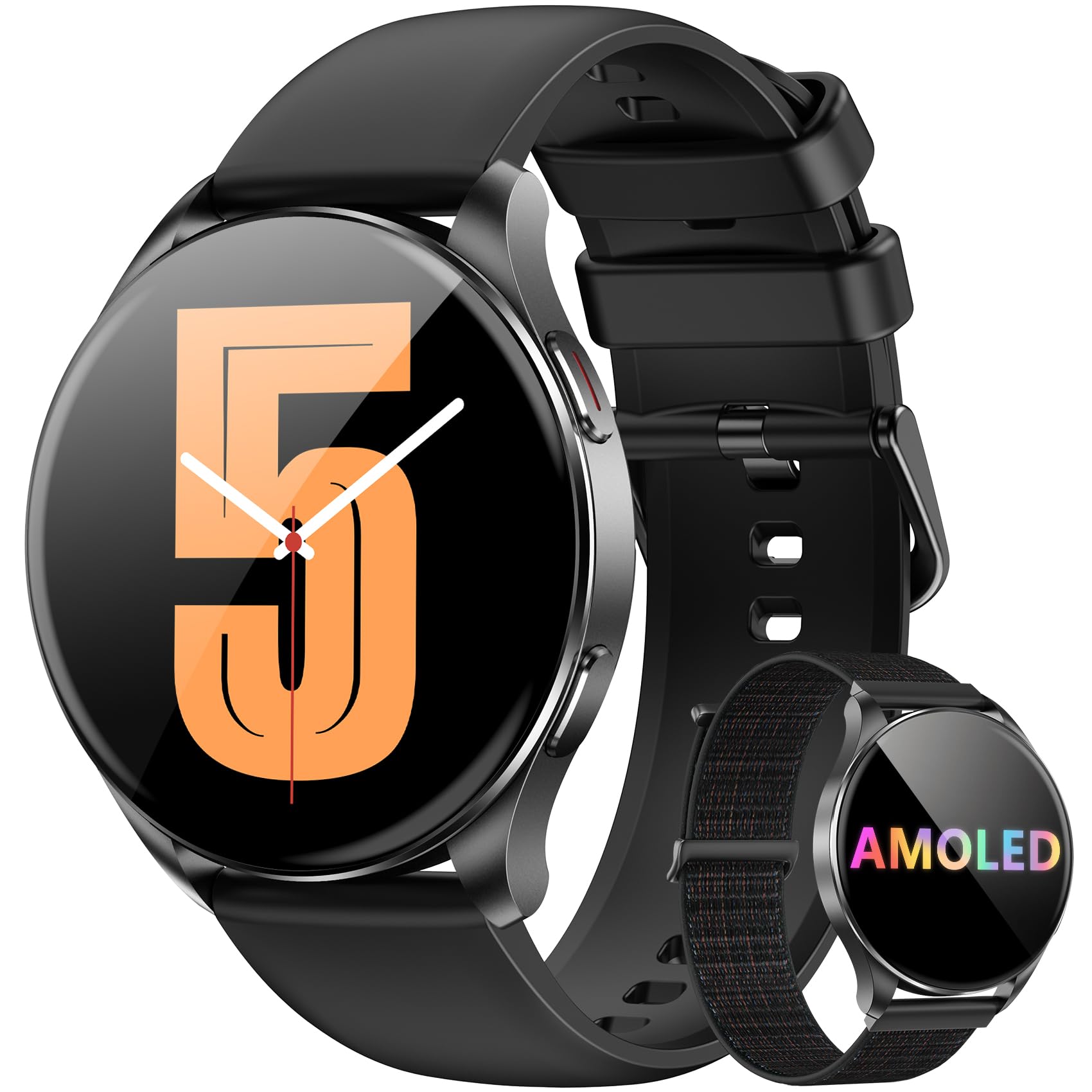 Blackview Smartwatch Uomo Donna, Effettua e Rispondi alle Chiamate, Orologio Smartwatch Fitness con 1.43' HD AMOLED/112+ Sportive/SpO2/Monitoraggio del Sonno/Cardiofrequenzimetro…