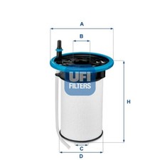 2605200 FILTRO GASOLIO UFI PER ALFA ROMEO – CHRYSLER - FIAT – JEEP – LANCIA
