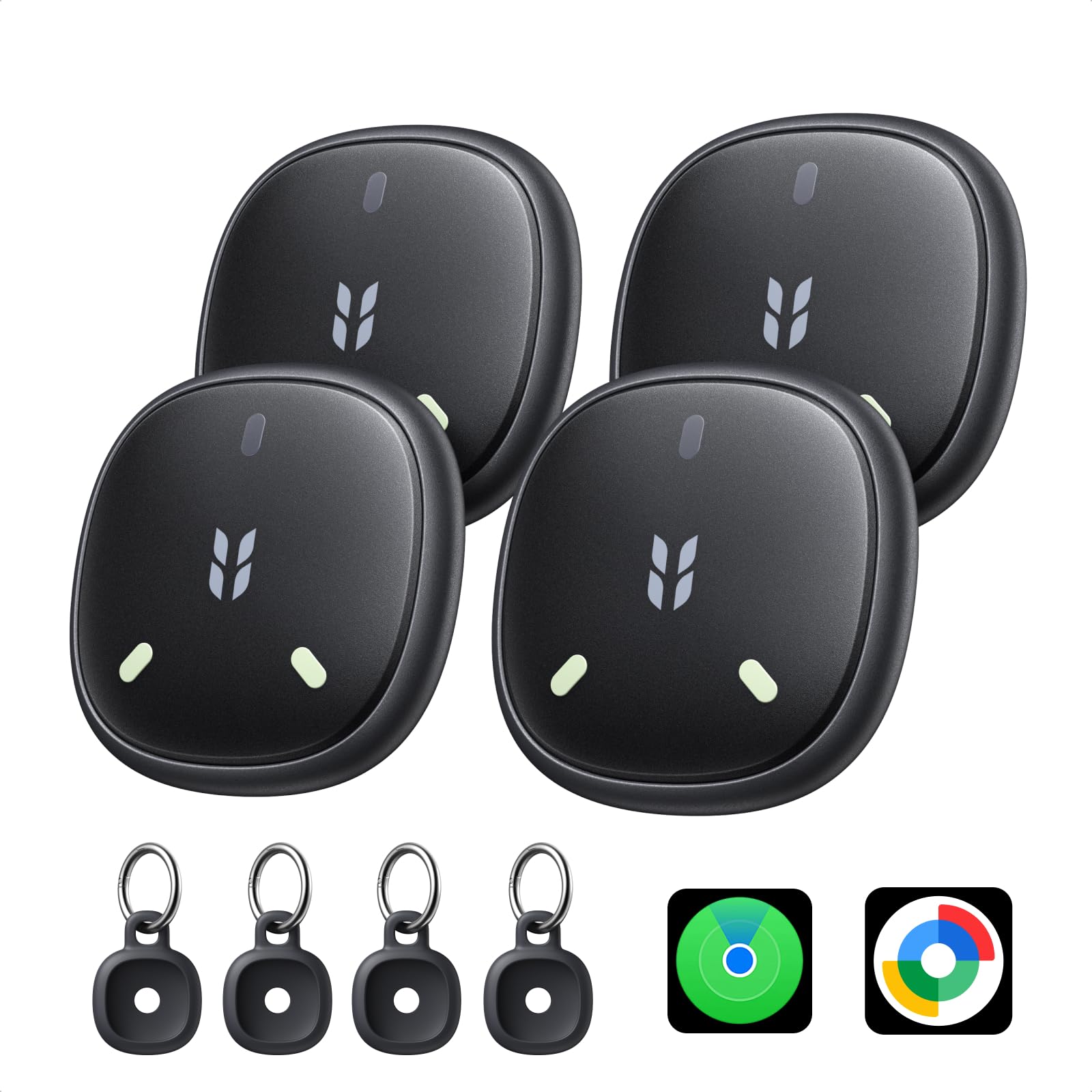 UGREEN FineTrack Mini DUO 2 Supporto iOS Find My o Android Find Hub | Fluorescenza, 110dB, Localizzatore, IP68, Tracker Bluetooth Localizzazione, per Chiavi Bagaglio Zaino Borsa