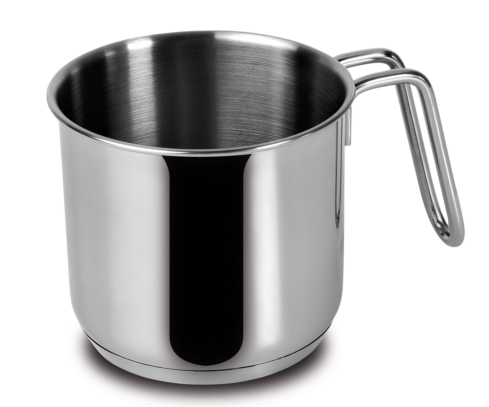 Lagostina Every, Bollilatte in Acciaio Inox 18/10, Ø 12 cm | Esterno Satinato, con Fondo Lagoseal Plus, Ampie Manicature, Adatta a Induzione e Tutte le Fonti di Calore