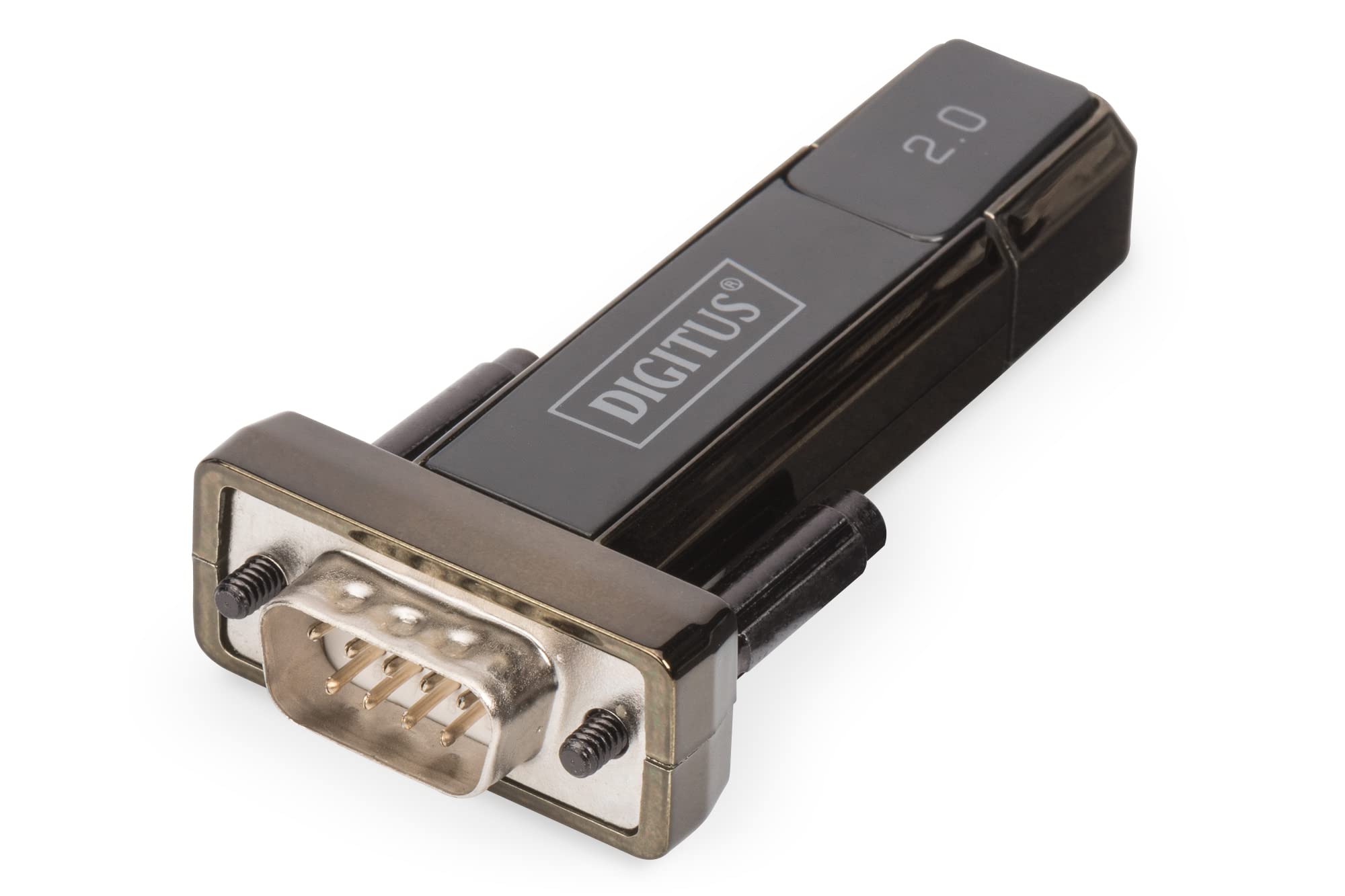 Digitus Adattatore per Seriali USB 2.o A/M a DSUB9/M, Nero