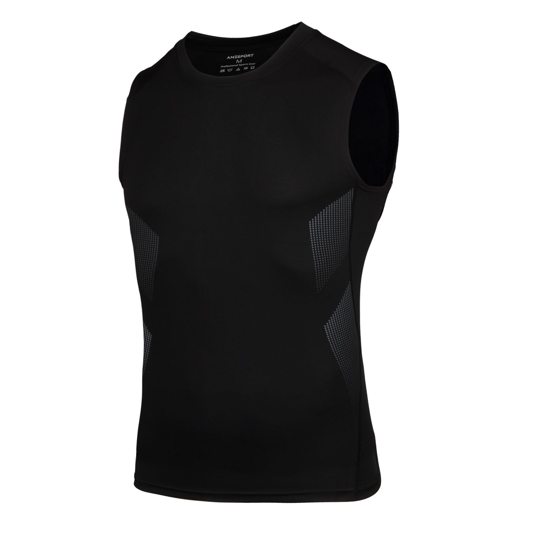 AMZSPORT Canotta Compressione da Uomo, Canottiere Palestra Maglietta Senza Maniche Maglie Sportiva Running Bodybuilding T-stirt