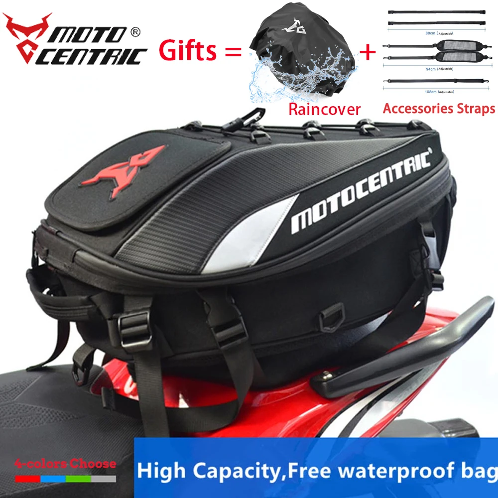 Borsa da moto impermeabile Motocentric borsa da moto multifunzione per sedile posteriore borsa da moto ad alta capacità zaino da pilota