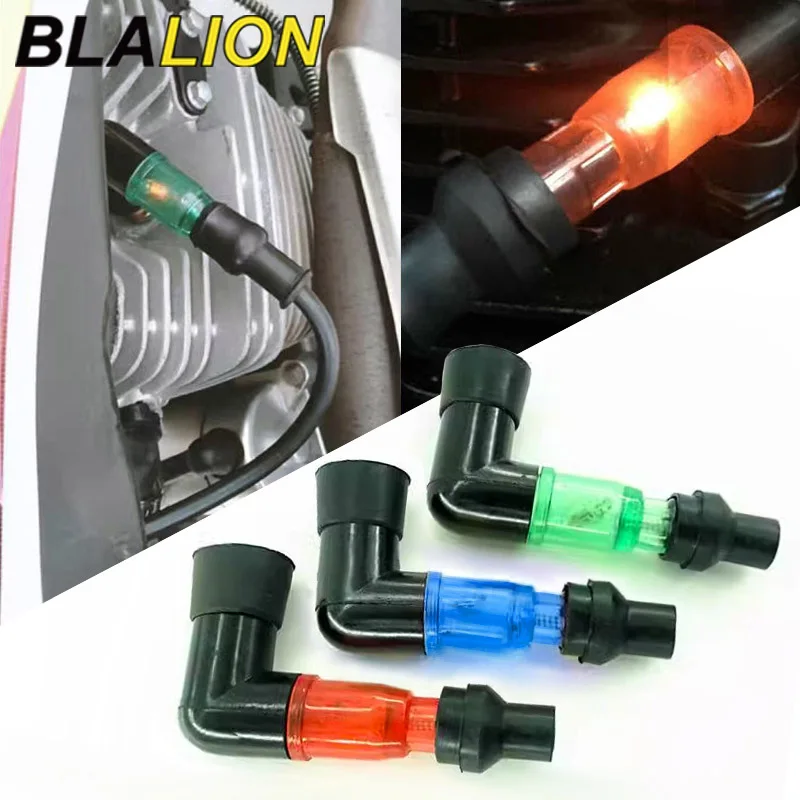 BLALION Tappo candela flash moto Tappo candela accensione moto universale Tappo candela lampeggiante a 90 gradi per moto