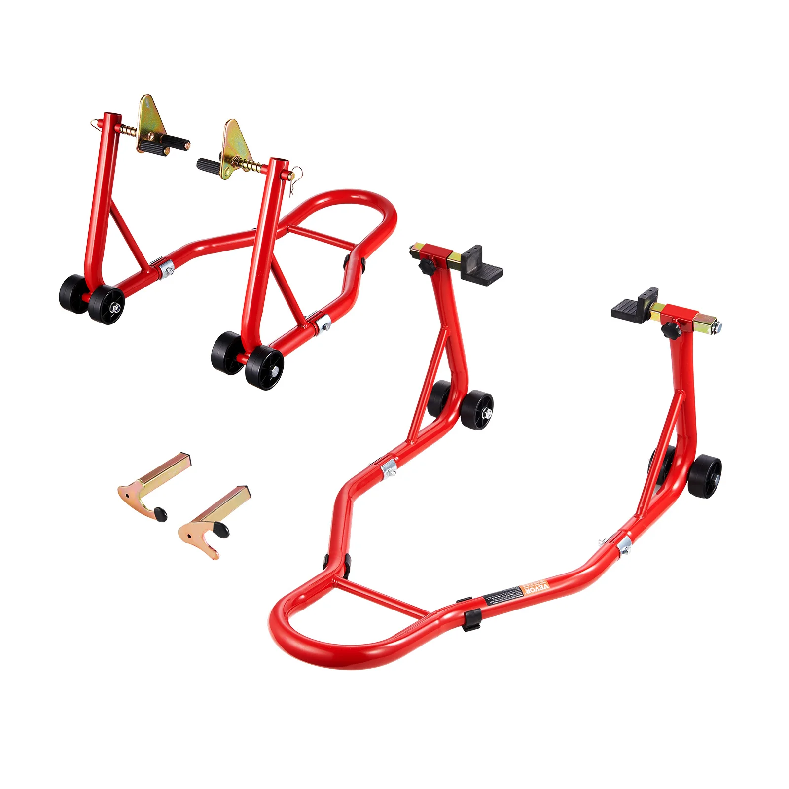 SucceBuy Supporto per moto Ascensore 850 libbre Anteriore Posteriore Combo Stand Ascensore Ruota anteriore Supporto a doppia forcella Posteriore U + L Forcella Forcellone Supporto…