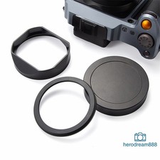 Paraluce in metallo nero per Hasselblad XCD 28P 38P 55V 90V paraluce con tappo nuovo