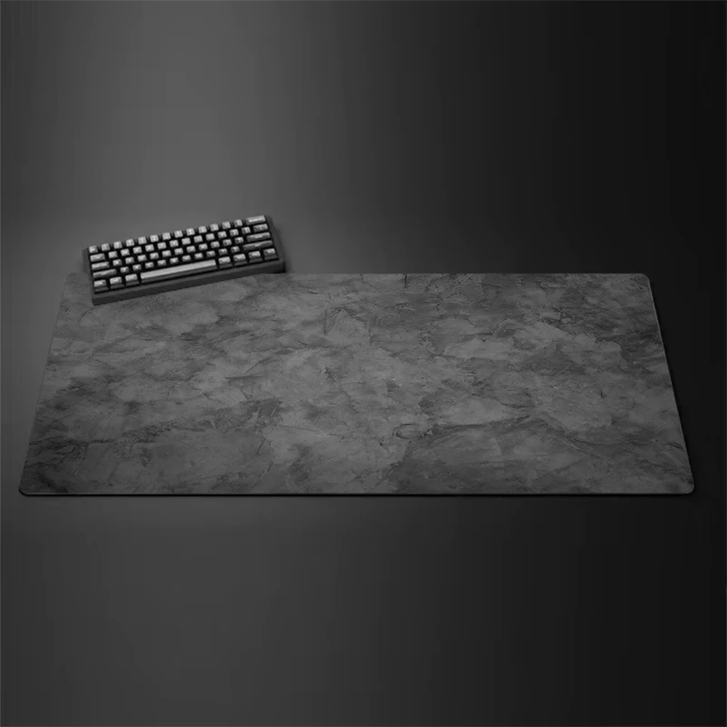 Tappetino per Mouse Grigio Grande/Piccolo, Mousepad XXL con Bordi Cuciti, Tappetino da Scrivania per Tastiera, Serie Grigia, Tappetino da Gioco, Accessori per Computer