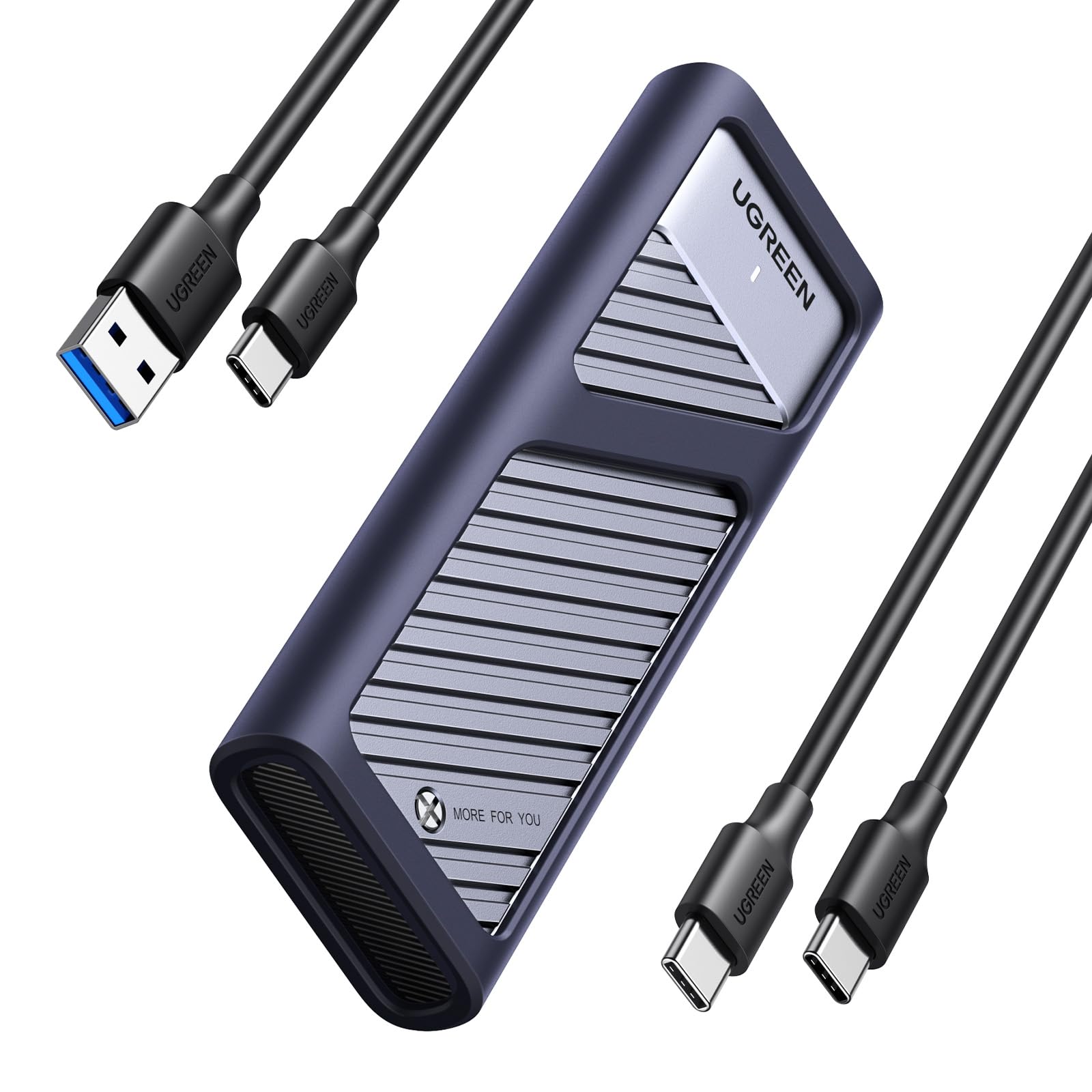 UGREEN Case SSD M.2 NVMe NGFF USB C 3.2 Gen 2 | Enclosure Esterno Disco Rigido M/M&B Key 2230 2242 2260 2280 UASP TRIM 10Gbps Compatibile con 970 Evo Plus Crucial P1 WD