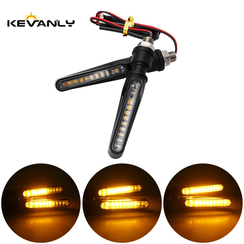 2PCS Universale LED Indicatore di direzione del motociclo Luce 12v IP68 Impermeabile Ambra Lampeggiatore Indicatore Lampeggiante Luci posteriori Accessori lampada