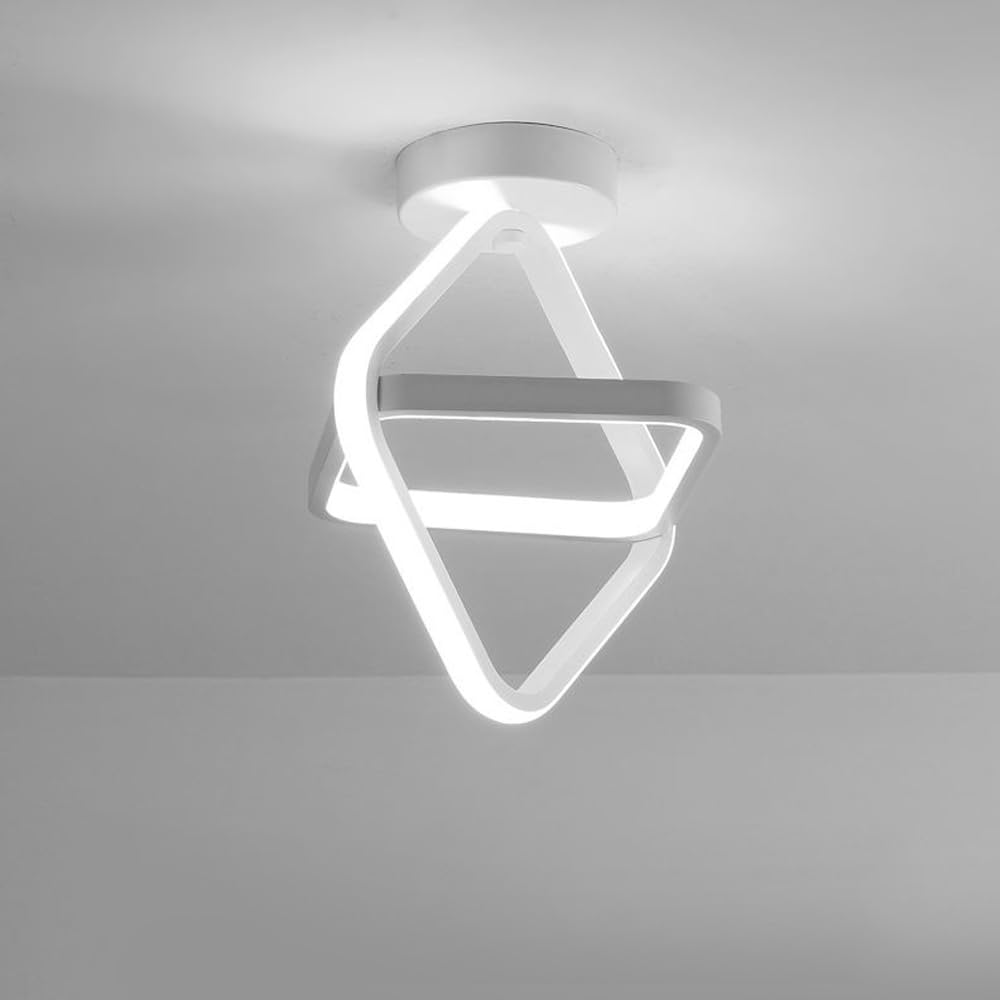 Goeco Plafoniera LED Soffitto Quadrato 22W 2700LM 6500K, Bianco | Lampada da Soffitto Moderno, Plafoniere per Balcone, Ingresso, Cucina Corridoio, Bianco Freddo