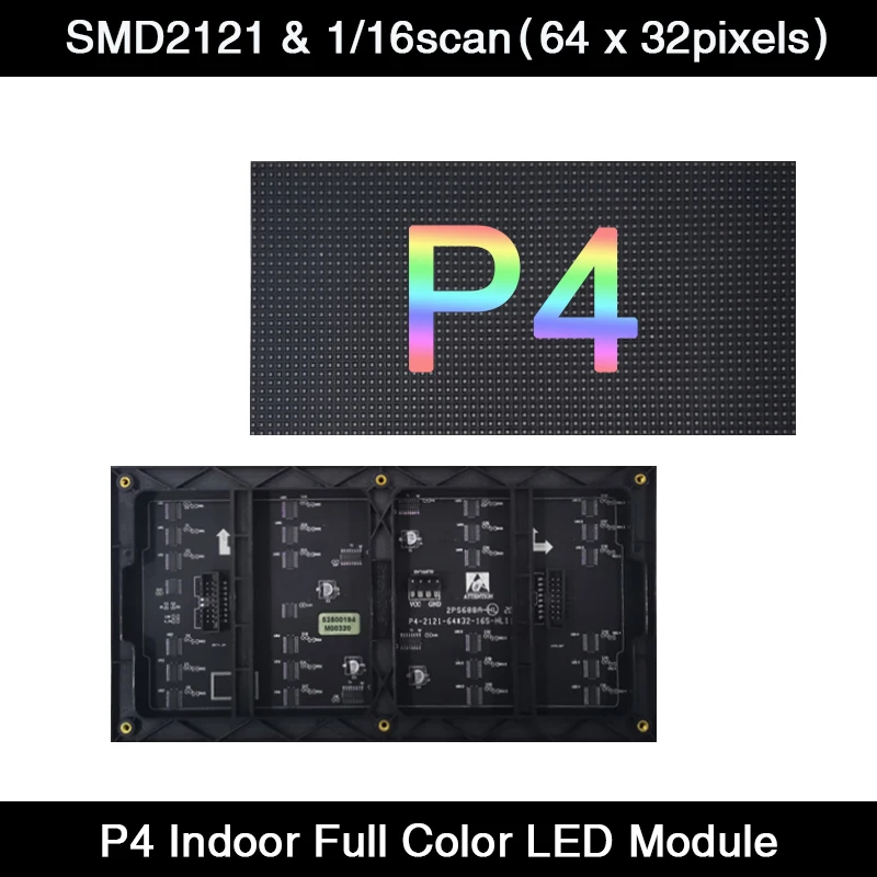 AiminRui P4 ad alta risoluzione per interni 1/16 Scan 256*128mm 64*32 Pixel 3in1 RGB SMD Modulo pannello display a LED a colori