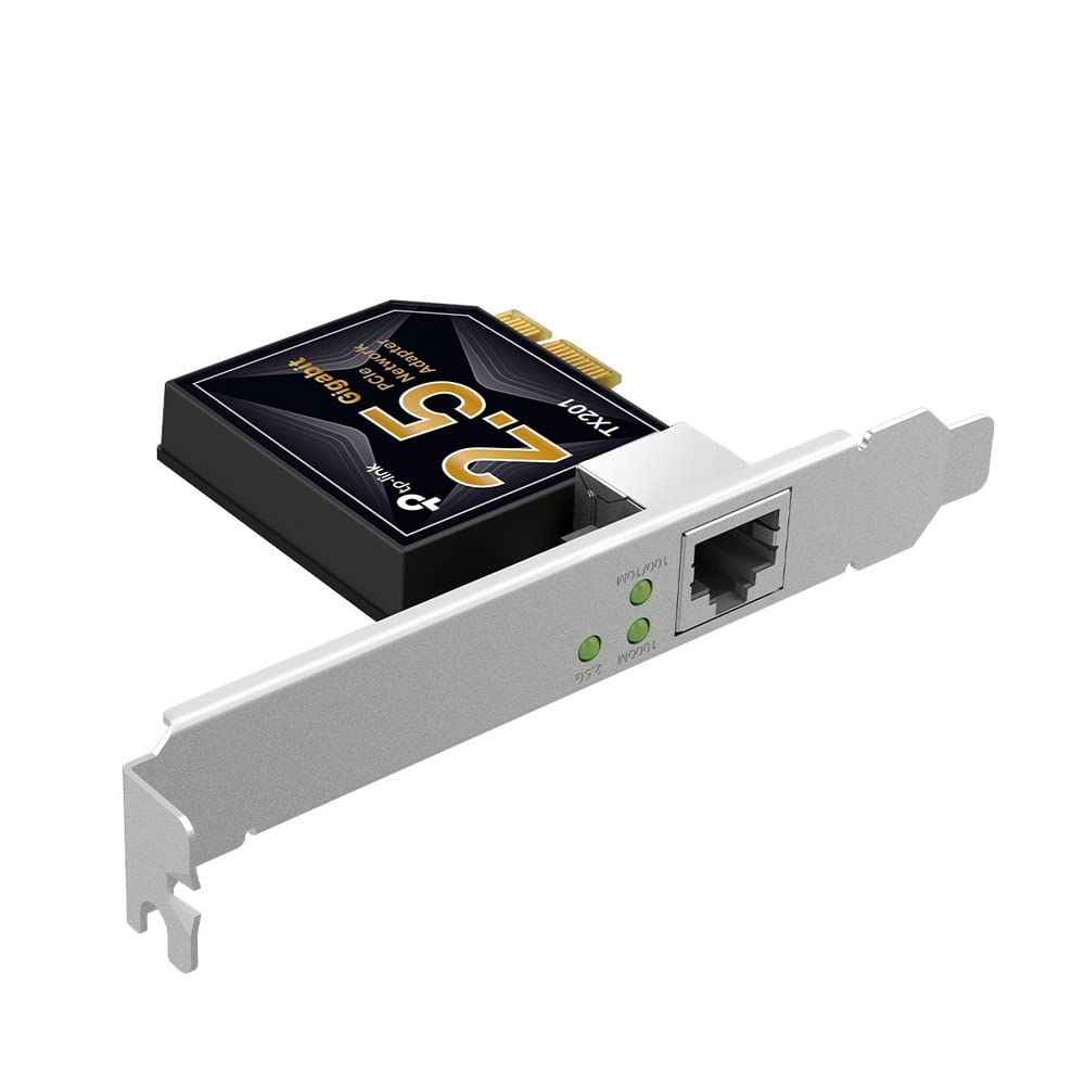TP-Link TX201 Scheda di Rete 2.5 Gigabit PCIe Ethernet RJ45 PC Desktop | Per PC Desktop, NAS e Gaming, Porta Ethernet 2.5Gbps, QoS, Windows 11/10, Connessione Cablata Stabile e Ve…