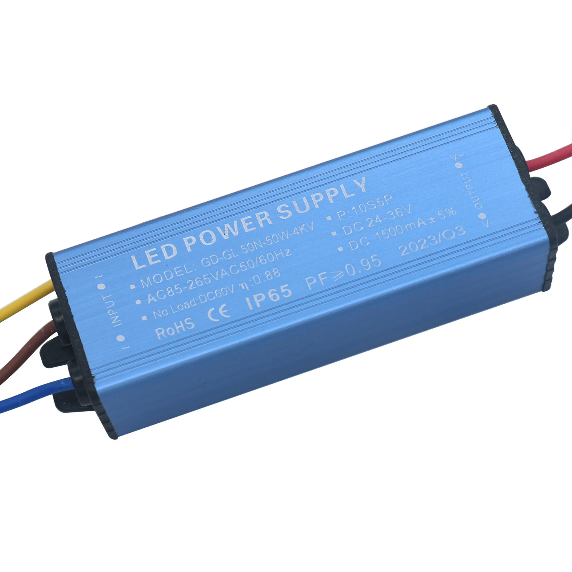 Driver LED 50W 1500mA Impermeabile AC85-320V Alimentatore a Corrente Costante e Tensione Controllata Trasformatore per Illuminazione Adattatore Convertitore Kit Fai da Te