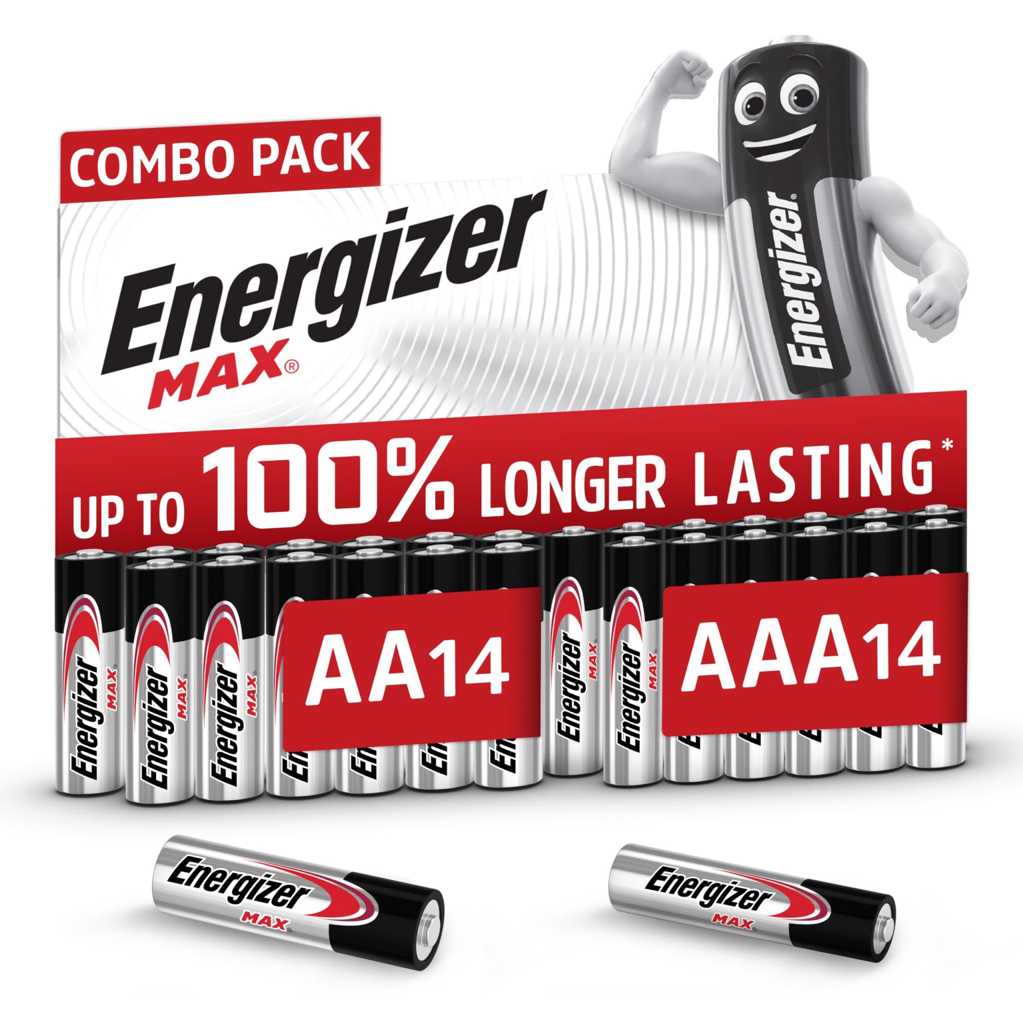 Energizer Max Pile AA e AAA Combo (Confezione da 28) Batterie Alcaline | 1,5V - potenza di lunga durata - 100% imballaggio riciclabile privo di plastica - 7 anni di conservazione…