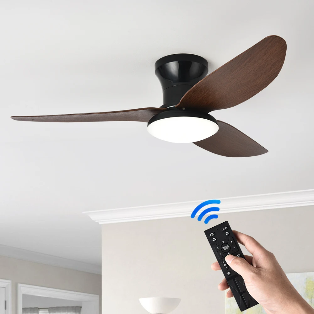 Ventilatore da soffitto con luce per camera da letto, ventilatore da soffitto con luce, alta potenza del vento, sala da pranzo, soggiorno, soffitto integrato per uso domestico, el…