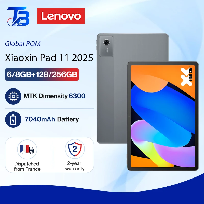 Tablet Lenovo Xiaoxin Pad 11 2025 ROM Globale, Display 11" 2.5K 90Hz, Batteria 7040mAh, Dimensity 6300, Fotocamera 8MP