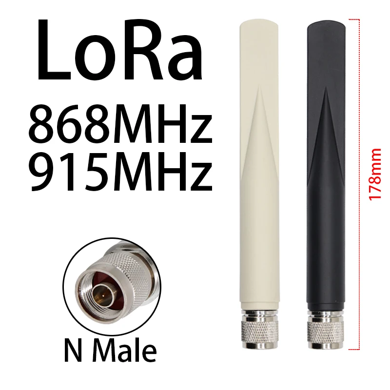 Antenna LORA a Lungo Raggio 868MHz 915MHz NB-IoT Omnidirezionale con Connettore Tipo N per Nodi Solari/Ripetitori/Dispositivi Meshtastic Slinkdsco