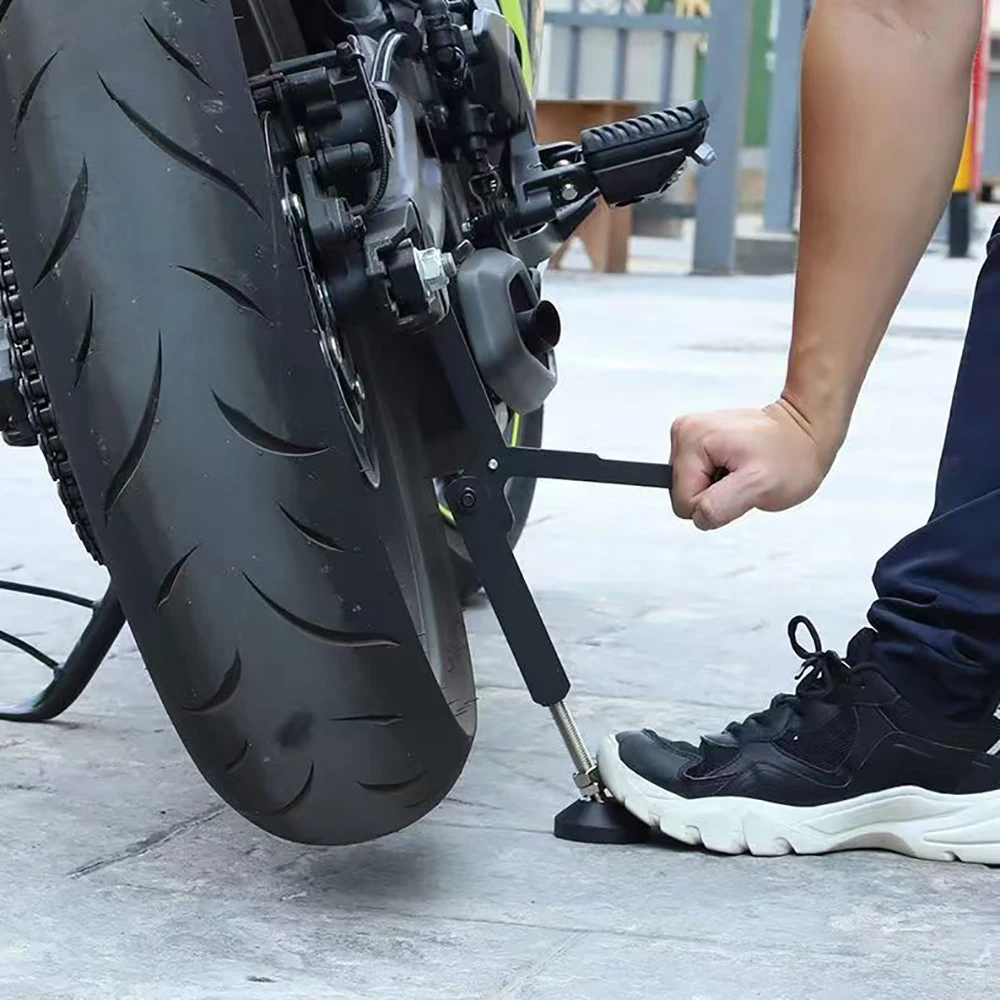 Cavalletto per ruota per risparmio di manodopera per moto Cavalletto per sollevatore di ruote universale Supporto laterale Telaio di sollevamento per forcellone per la maggior par…