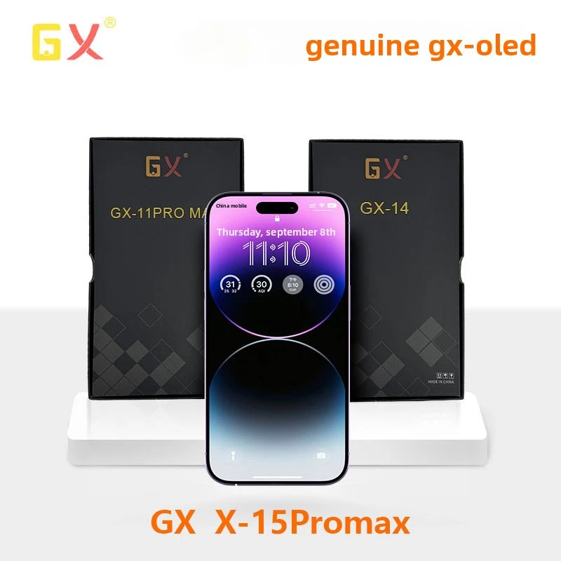 Schermo OLED GX 100% per iPhone 13 14 15 15Pro 16Pro Max, Display True Tone con Touch Screen 3D per Sostituzione iPhone con Strumenti