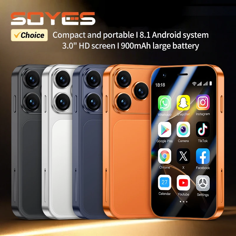 SOYES A17 Mini Android8.1 Smart Phone 3.0 pollici 2 GB RAM 16 GB ROM Dual SIM Standby Play Store 3G Piccolo telefono