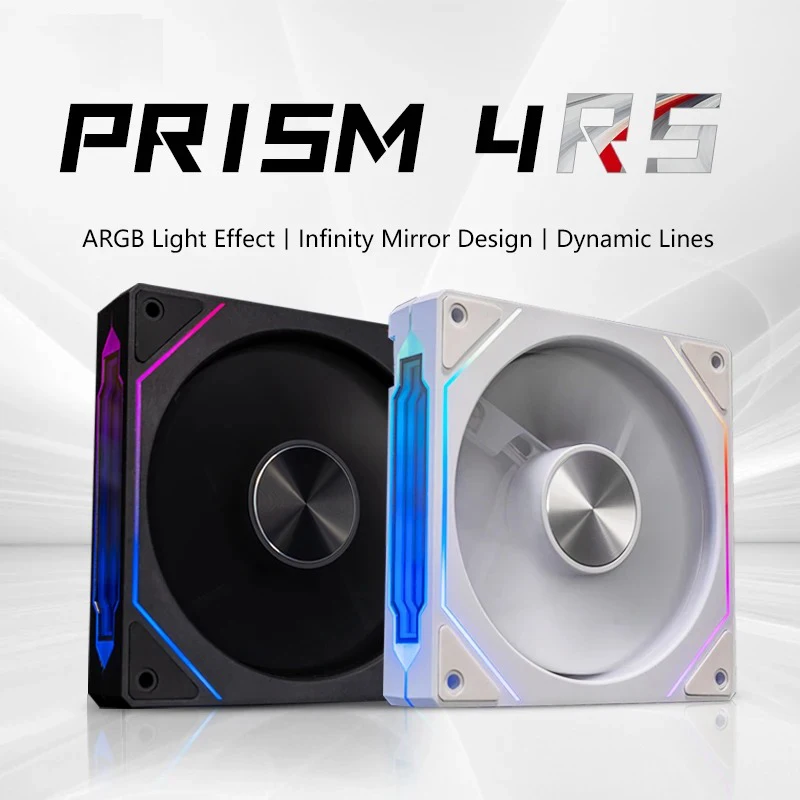 PRISM 4 RS Ventola per case del computer 12 cm ARGB Ventola di raffreddamento silenziosa a 4 pin 12 V Grande volume d'aria 800-1600 giri/min