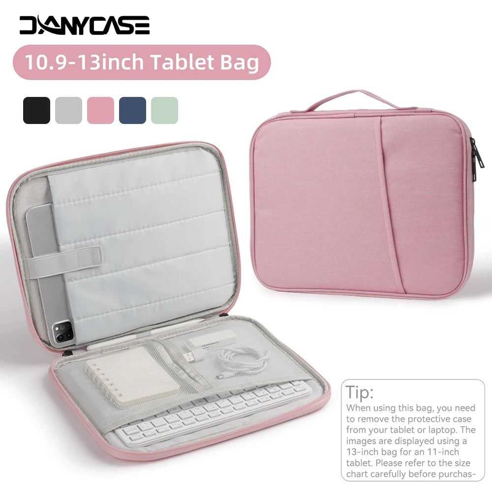 Borsa per laptop per custodia protettiva per tablet da 11-13 pollici Custodia da trasporto imbottita adatta per iPad MacBook Xiaomi ASUS HUAWEI Lenovo