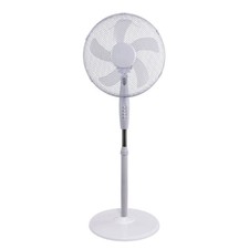 Ventilatore a piantana potente 45W 5 pale 41 cm silenzioso aria fino 30mq bianco