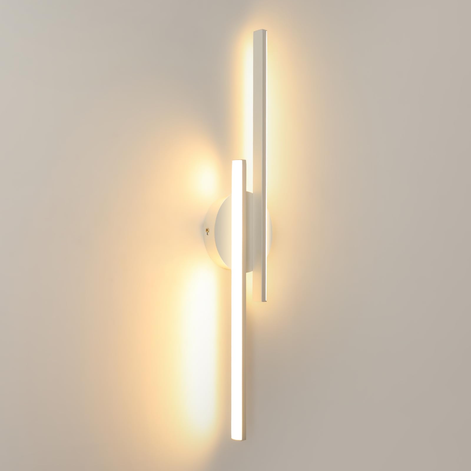 Comely Applique da Parete Interno Moderna, 24W Linea Lampada da Parete LED | Lampada a Muro LED per Camera da Letto Soggiorno Corridoio Ufficio Scala, Bianco Caldo 3000K